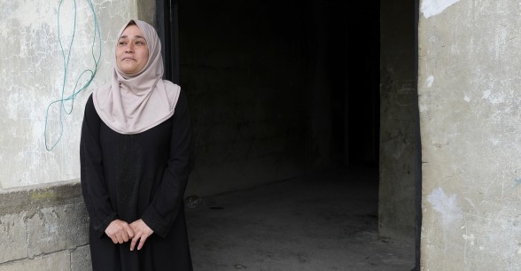 Former primary school teacher Maha attends a women’s group organised by Concern to discuss their shared experiences. Photo: Darren Vaughan