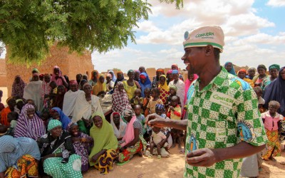 Assoumane Tssiako is a member of the Husband Schools in Niger. Photo: Jennifer Nolan / Concern Worldwide.