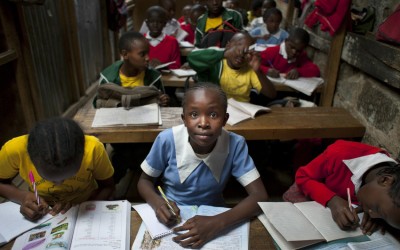 Mercy is at a low cost private school (St Francis) thanks to a cash transfer from Concern. Her parents Olivia Onderi (30) and Anthony Kinuthia (42) work on the Dandora dumpsite in Nairobi. Photograph: Abbie Trayler-Smith/Panos Pictures for Concern Worldwide.
