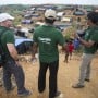 Members of the Concern emergency response team at Hakim Para refugee camp for Rohingya people in Bangladesh. Photo by Kieran McConville / Concern Worldwide.