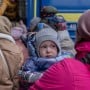Daria* 2 years old, with her mother from Odessa, left their home due to heavy fighting. Photo: Stefanie Glinski / Concern Worldwide.