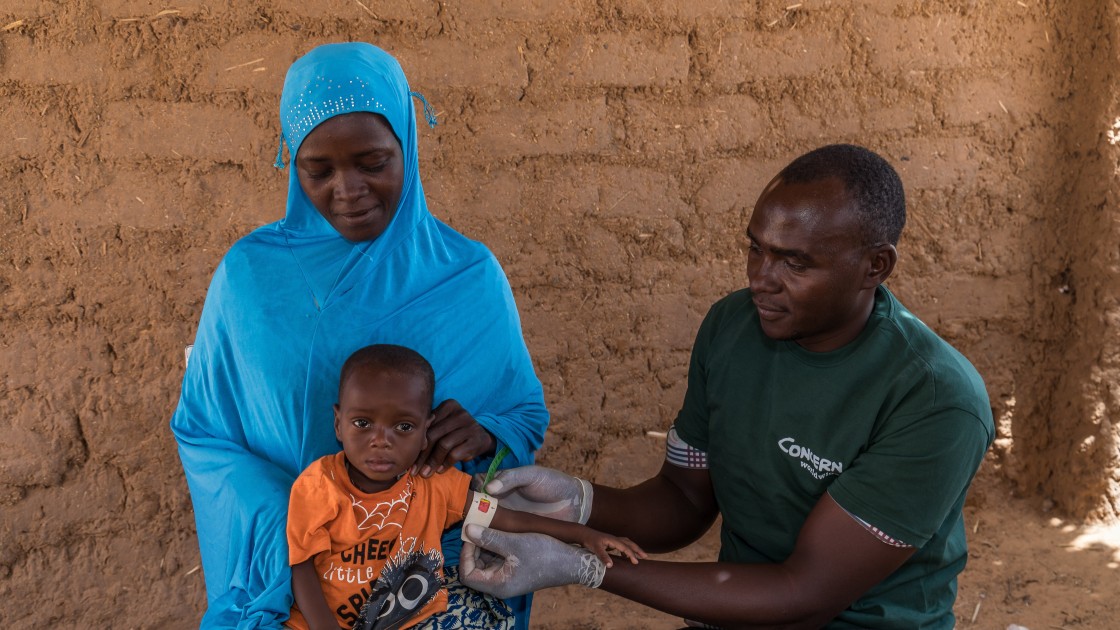 Salouhou is assessed at our nutrition centre