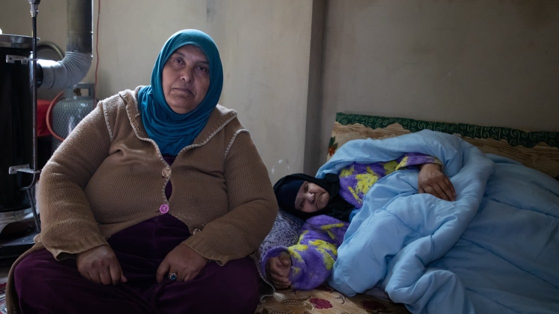 Fada* (60) with her mother Esma* (82) living in their garage.