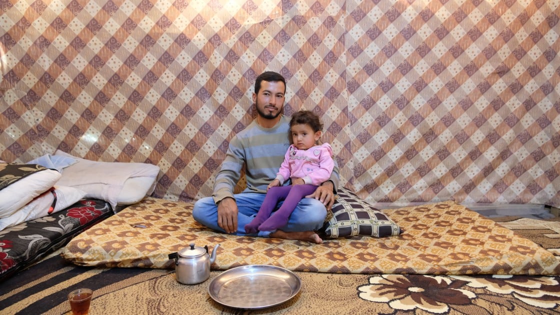 24-year-old Khalid has completed an accredited training course on plumbing supported by Concern. He hopes to start working soon as an apprentice so that he can provide for his family, including his two-year-old daughter Melissa. Photo: Darren Vaughan
