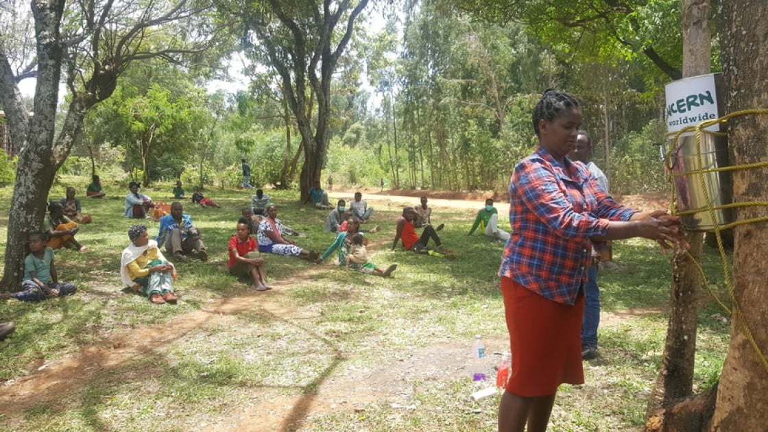 Handwashing demonstration in Ethiopia