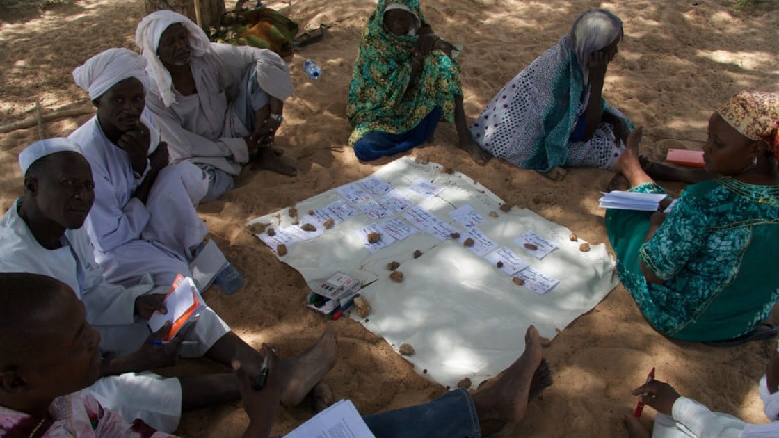 A community plans for an emergency in the Sila Region, Chad. Photo: Dom Hunt/Concern Worldwide.