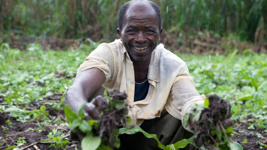 Balume Lubira benefited from Concern's livelihoods programme, Masisi, DRC.