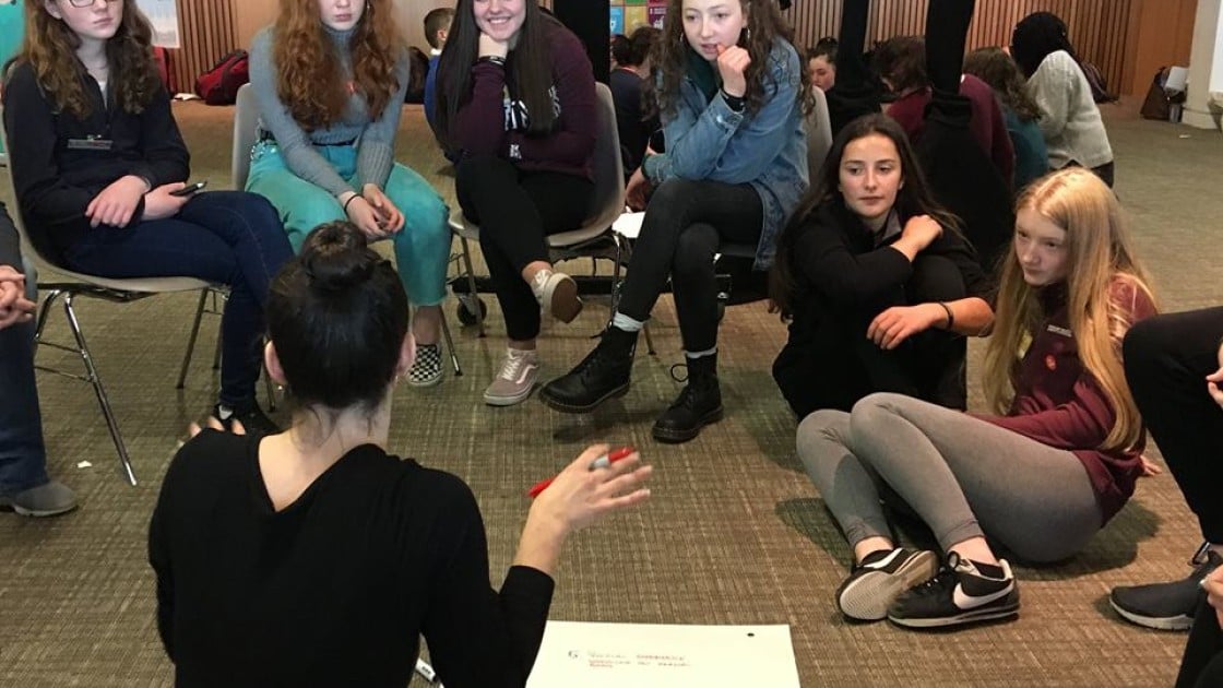 Conversation is flowing at the 2017 NYCI/Concern Youth Summit. Photo: Aoife O'Grady/Concern Worldwide.