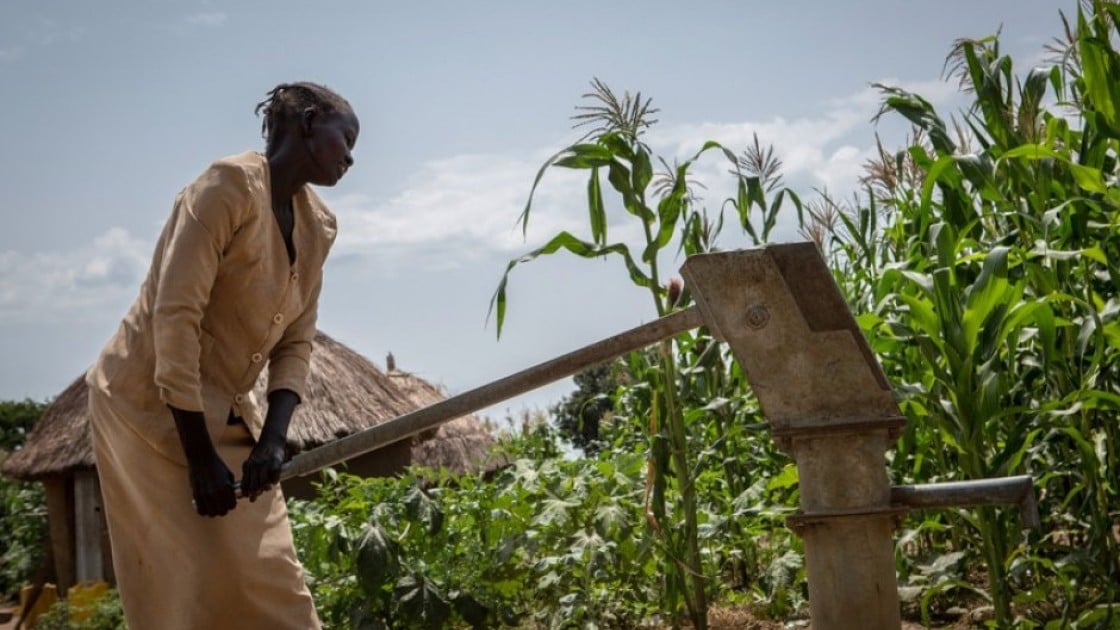 Debora Adum from Uganda, whose ill and underweight daughter was supported by Concern.