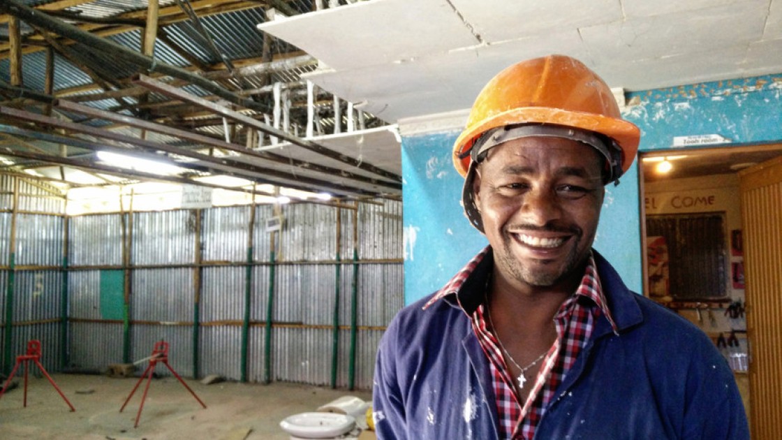 Shimelis Teldu participant in Concern’s vocational training programme in Addis Ababa. Photograph taken by: Concern Worldwide/Sahedul Islam.