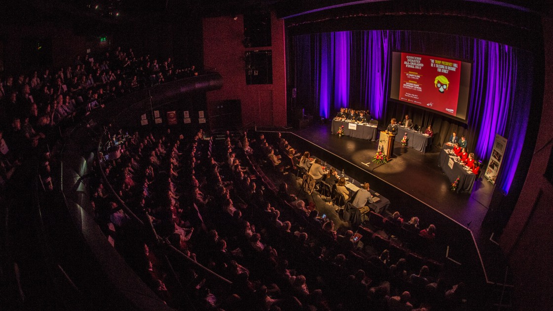 Scenes from the 2016-2017 Concern Debates Final, The Helix, Dublin. Photo: Ruth Medjber / Concern Worldwide