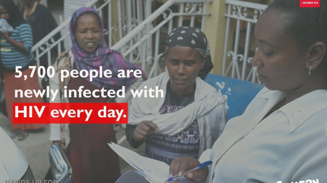 5,700 people are newly infected with HIV every day. Image: Concern Worldwide.