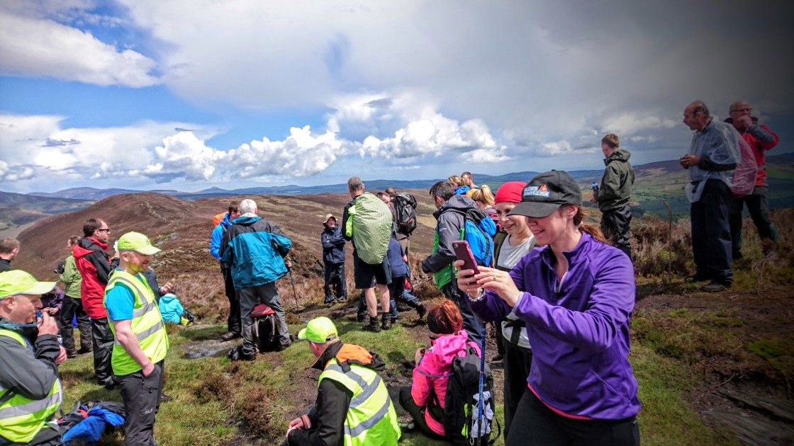 Hikers on the Climb4Concern Three Glens Challenge. Photo by: Claire Concannon.