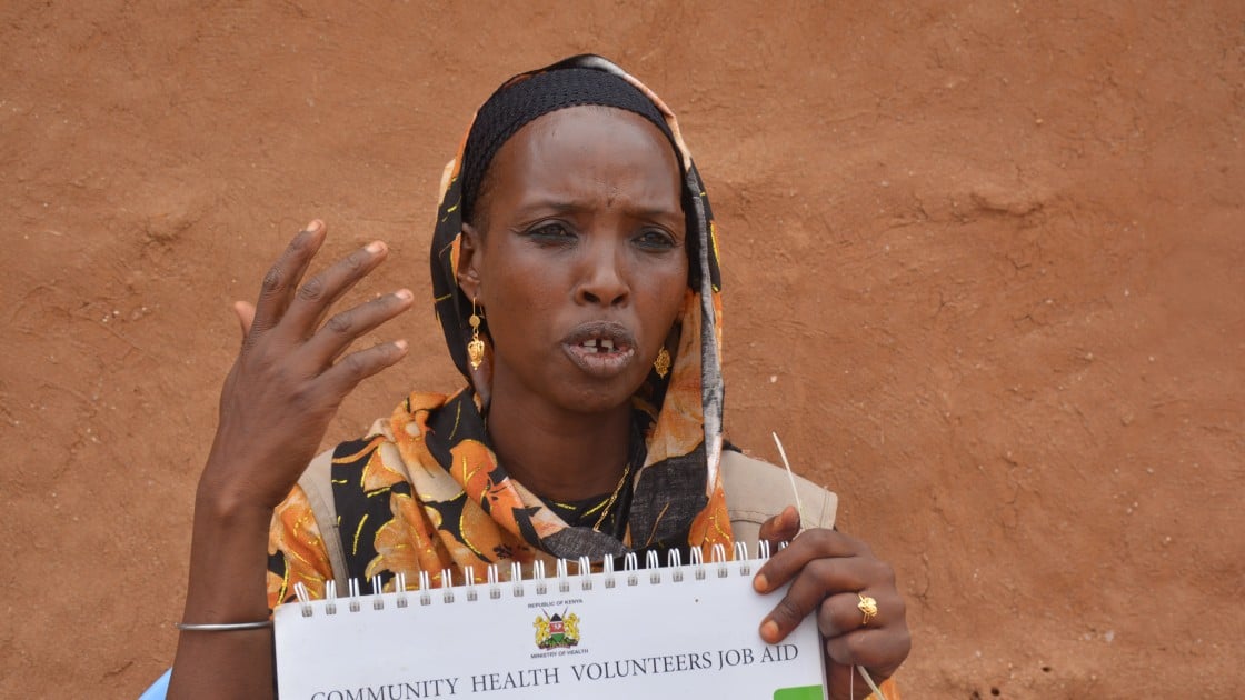 Halima is a Community Health Volunteer (CHV) trained by Concern in Kenya. Photo: Concern Woeldwide.