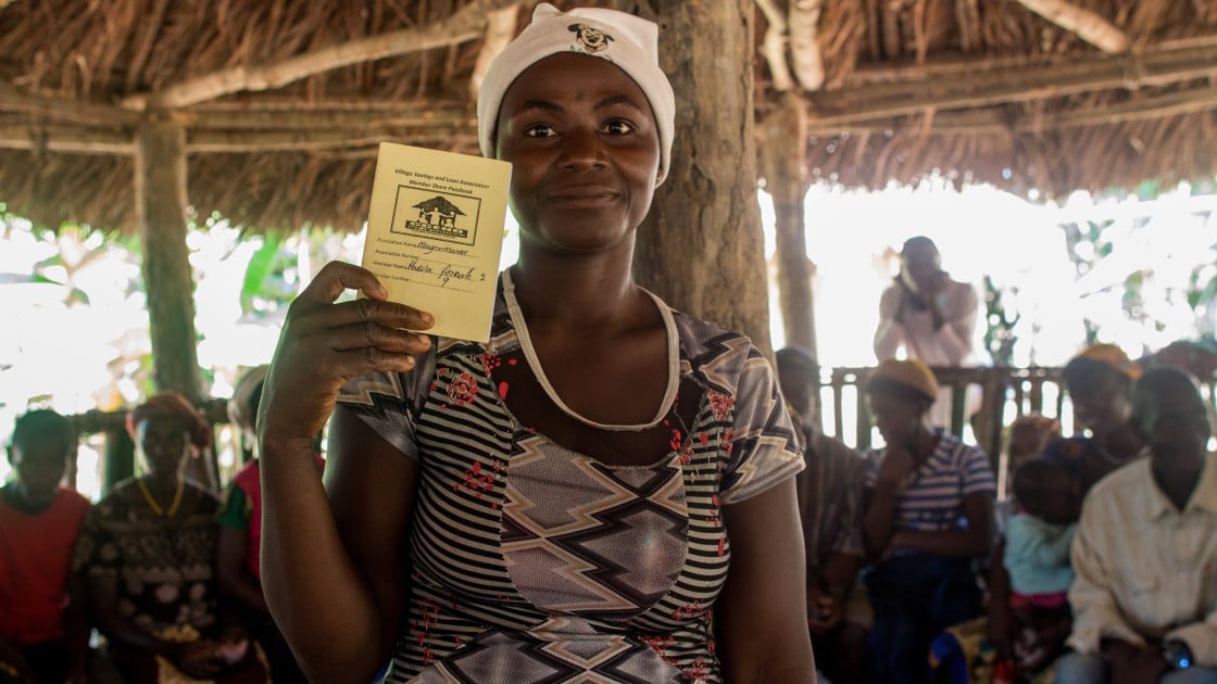 Hawa is a member of a Concern-supported Village Savings and Loan Association (VSLA) in Sierra Leone. The loan she received empowered her to start a small business. Photo: Concern Worldwide.