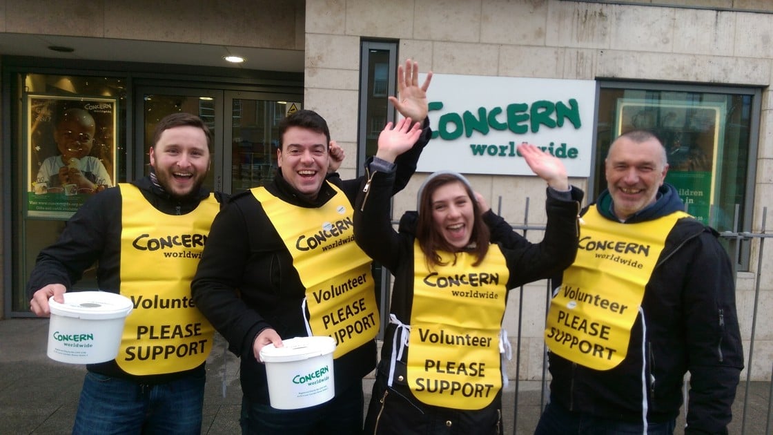Concern Fast volunteers outside Concern's offices in Dublin. Photo: Concern Worldwide.