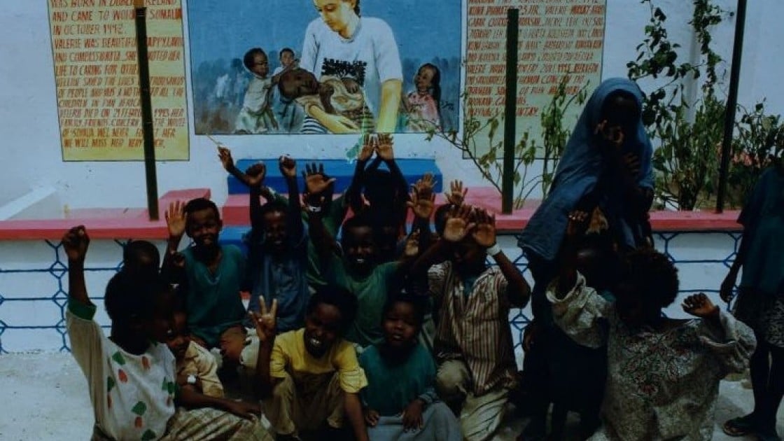 Mural in Mogadishu remembering Concern staff member Valerie Place who tragically lost her life there in 1993.