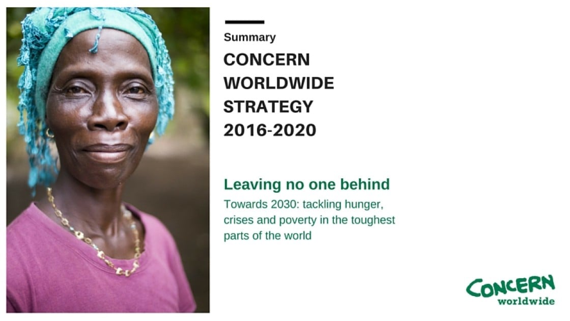Cover image from Concern Worldwide Strategy 2016-2010.