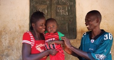 Alfred Kamara and family in Sierra Leone. Photo: Concern Worldwide