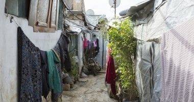 Informal tented settlement in North Lebanon