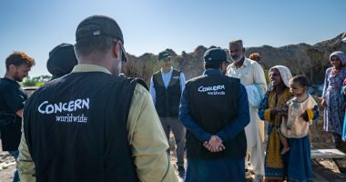 Concern Pakistan team members meet with community members affected by the 2022 floods
