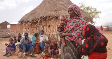 Bishaaro has twelve children, three of whom are under five. They live in the Somali region of Ethiopia. Feeding such a large family has become increasingly difficult. Photo: Conor O'Donovan/Concern Worldwide