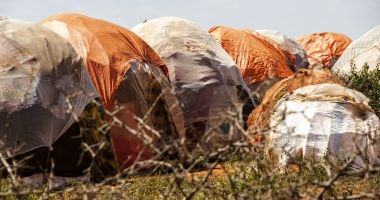 A section of a site for internally displaced people on the edge of Baidoa. Photo: Eamon Timmins/Concern Worldwide