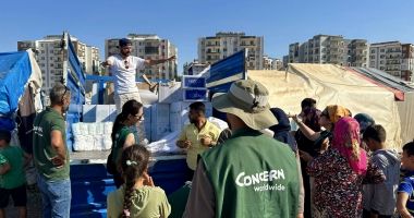 Concern staff in Turkey have continued to distrubute aid supplies to people in Hatay which was devastated by the earthquakes in early February 2023 