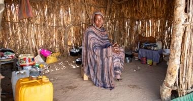 Dijda* at home in a refugee camp in eastern Chad. (Photo: Eugene Ikua/Concern Worldwide)