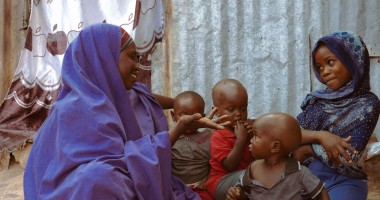 Amburo (28) is a mother of four children from Baidoa, now living in a displacement camp in Daynile District, Mogadishu, Somalia. Photo: Adnan Mohamed/Concern Worldwide