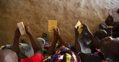 A VSLA meeting at Magborkorr in Sierra Leone. Photo: Kieran McConville/Concern Worldwide