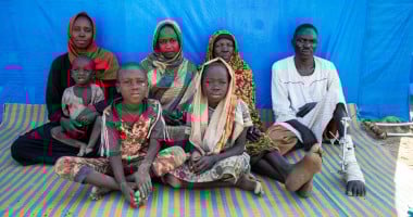 Alafia and his family in Chad