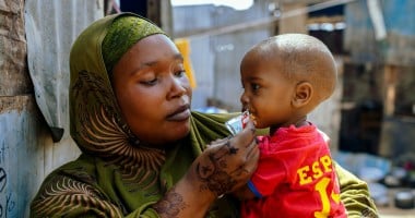 Mariam* (30) lives with her eight children live in a camp for displaced people near Robda, Somalia. All her children have received nutritional support at the Ceeldacas maternal & child health centre (MCH). Concern and the European Union support families like Mariam’s ensuring access to health centres and nutrition services.