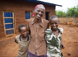 Ethiopian woman with her two sons