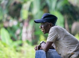 Isaac Gbedia, a farmer in Liberia