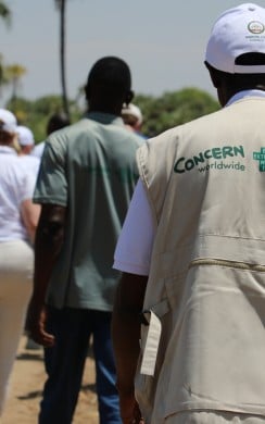 Concern US board members and Concern staff visit farmland in Turkana County