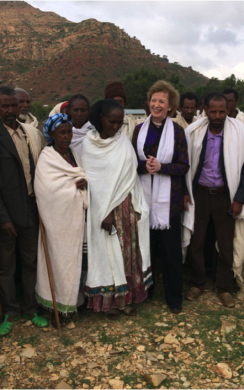 Mary Robinson on her recent visit to Ethiopia to witness, at first hand, the devastating effects on food production of the ongoing drought there. Photo: Concern Worldwide.