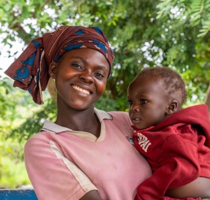 Bernadette and her two-year-old son David