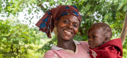 Bernadette and her two-year-old son David