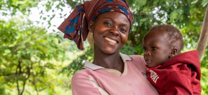 Bernadette and her two-year-old son David