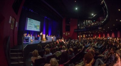 Concern Debate Finals in the Helix Theatre. Photo: Ruth Medjber / Concern Worldwide.
