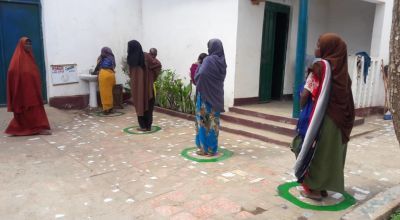 Social distancing and hand-washing measures have been introduced in our health facilities in Somalia. Photo: Concern Worldwide