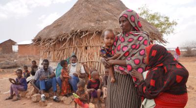 Bishaaro has twelve children, three of whom are under five. They live in the Somali region of Ethiopia. Feeding such a large family has become increasingly difficult. Photo: Conor O'Donovan/Concern Worldwide