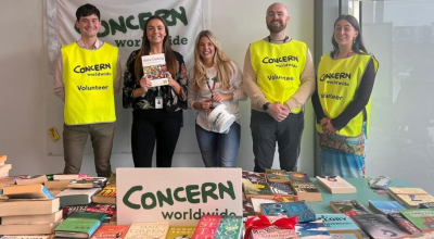 Accenture staff held a booksale to raise money for Concern Worldwide