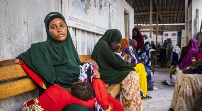 Women and babies in the Concern-supported Obosibo Halane Health Centre In Wadajir District, Mogadishu