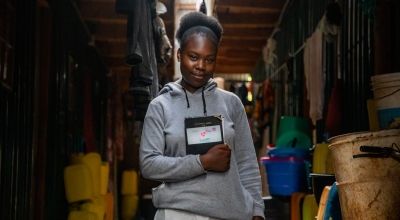 As part of Concern’s Let Every Girl Succeed Programme, Hannah received a bursary to cover her school fees, a girls’ school kit, which included books, uniform, shoes, schoolbag and stationery, and a dignity kit, including a supply of period products. She was also enrolled on a school mentorship support programme