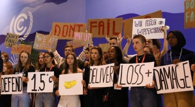 Youth activists demonstrate at COP27