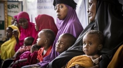 Women and babies in the Obosibo Halane Health Centre In Wadajir District, Mogadishu, supported by Concern Worldwide. Photo: Ed Ram/Concern Worldwide