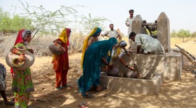A well in Pakistan, rehabilitated by Concern.