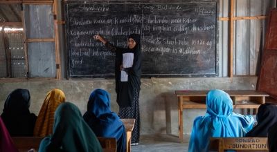 Students attending classes at Jalaqsan School, Somalia. (Photo: Mustafa Saeed/Concern Worldwide)